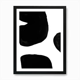 Black And White Abstract Painting 3 Art Print