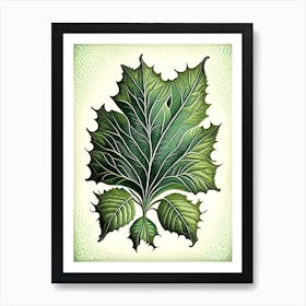 Madder Leaf Vintage Botanical 3 Art Print