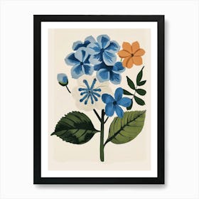 Painted Florals Hydrangea 6 Art Print