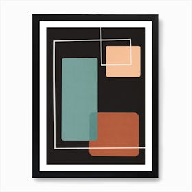 Composition of squares and lines 2 Art Print