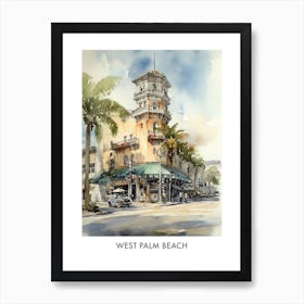 West Palm Beach Watercolor 1travel Poster Art Print