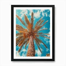 Palm Tree Against Blue Sky 2 Art Print