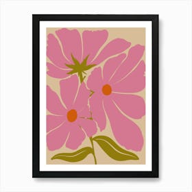 Pink Cosmos Art Print