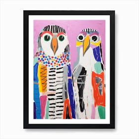 Colourful Kids Animal Art Falcon 3 Art Print