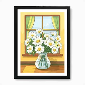 Daisies In A Vase 14 Art Print