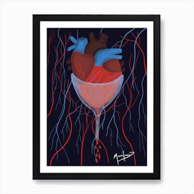 Heart In A Glass Art Print