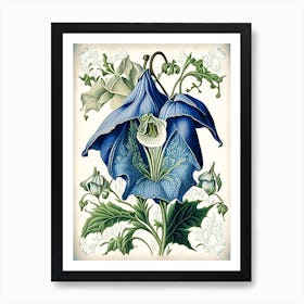 Canterbury Bell 2 Floral Botanical Vintage Poster Flower Art Print