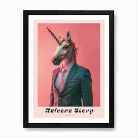 Toy Unicorn In A Suit & Tie 3 Poster Affiche