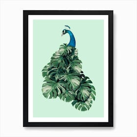 Monstera Bird Art Print