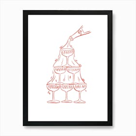 Glass Of Champagne Art Print