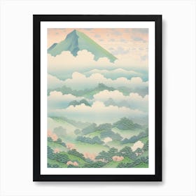 Mount Kirishima In Kagoshima Miyazaki, Japanese Landscape 2 Art Print