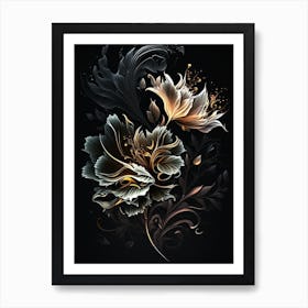 Elegant Abstract Floral Painting Art Print