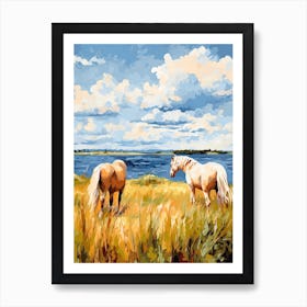 Horses Painting In Prince Edward Island, Canada 2 Art Print