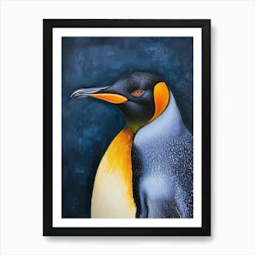 King Penguin Kangaroo Island Penneshaw Colour Block Painting 4 Art Print