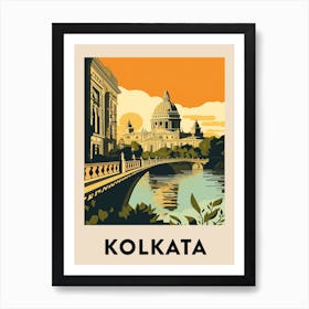 Kolkata 3 Vintage Travel Poster Art Print
