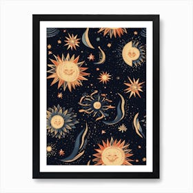 Cosmos Space Elements Celestial 8 Art Print