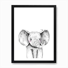 Safari Babies Elephant Art Print