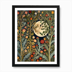 William Morris Moonlight In The Forest 5 Art Print