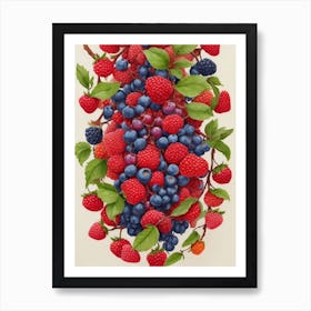 Berries On A Branch Art Print