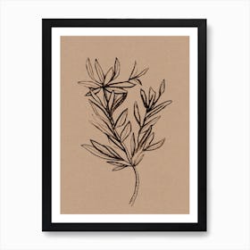 Sapling Line Art Print