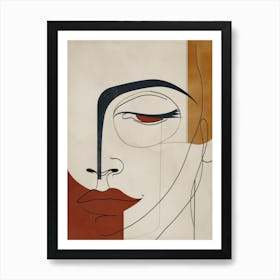 Abstract Portrait Of A Woman Art Print