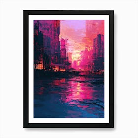 Cityscape | Pixel Art Series 1 Art Print