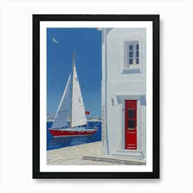 Red Door 15 Art Print