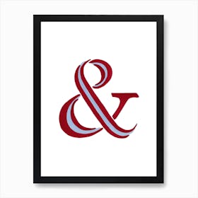 Humbug Stripe Ampersand Art Print