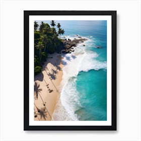 Aerial View Of A Tropical Beach 2 Art Print