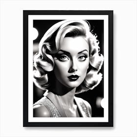 Black And White Portrait Of A Woman Art Print