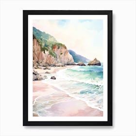 A Sketch Of Pfeiffer Beach, Big Sur California Usa 2 Art Print
