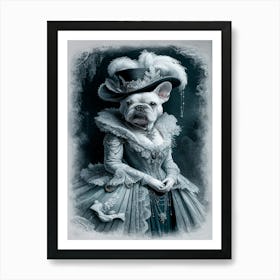 Victorian French Bulldog Art Print