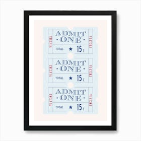 Admi Tickets Art Print