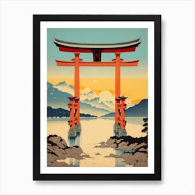 Itsukushima Shrine, Japan Vintage Travel Art 2 Art Print