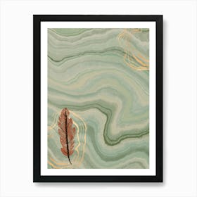 Feathers In The Water Art Print