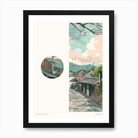 Nagasaki Japan 2 Cut Out Travel Poster Art Print