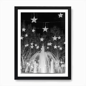 Christmas Lights In Palma Mallorca Art Print