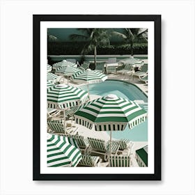 Striped Umbrellas Art Print