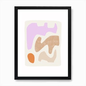 Modern Abstract 1 Beige Art Print