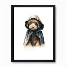 Poodle Dog As A Jedi 2 Art Print