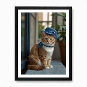 Cat In Hat 4 Art Print