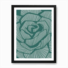 Rose Line Art Art Print