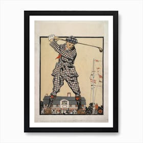 Man Swinging Golf Club (1915), Edward Penfield Art Print