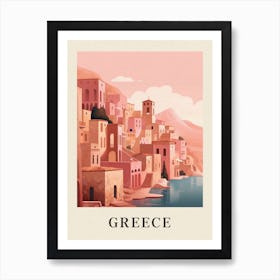 Vintage Travel Poster Greece Art Print