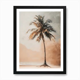 Palm Tree On The Beach 2 Art Print