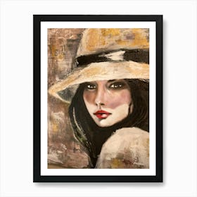 Too big a hat Art Print