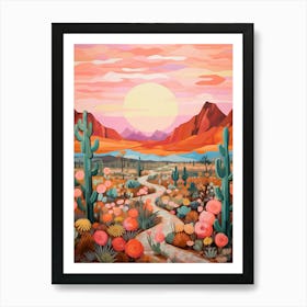 Cactus And Desert Painting 8 Art Print