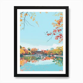 Ueno Park Tokyo 3 Colourful Illustration Art Print