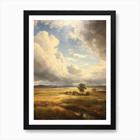 'Clouds Over A Field' Art Print