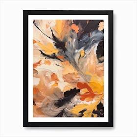 Autumn Leaves Abstract Painting Art Print